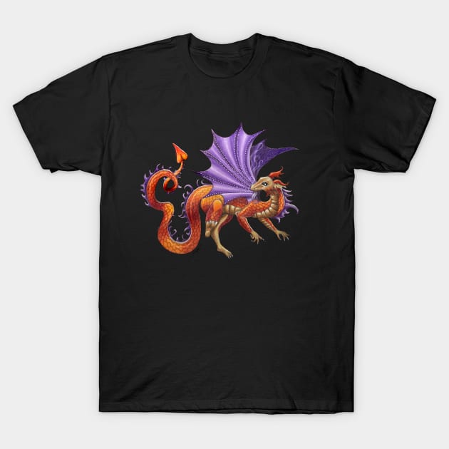 Fire Dragon T-Shirt by Delight's Fantasy Art